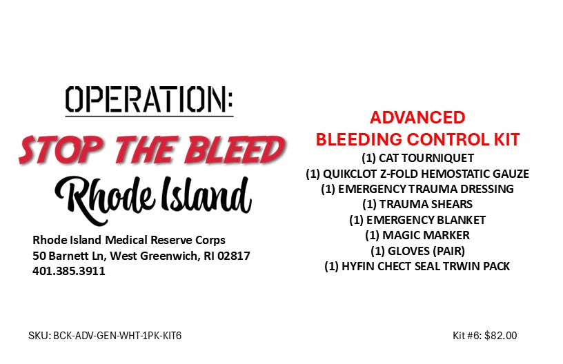 Stop the Bleed Kit #6 (Fire, Police & SWAT Kit)